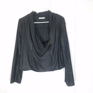 Mod ref Maxwell. Suede drape moto jacket